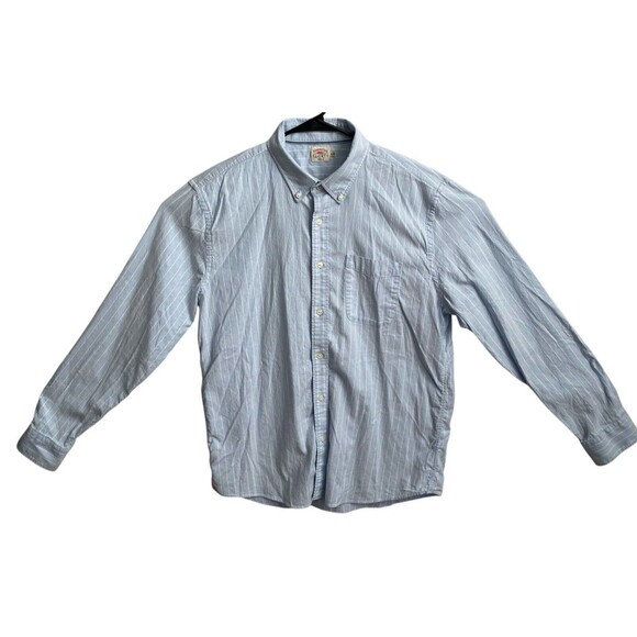 Faherty Mens‎ XL Stretch Oxford Shirt 2.0 Blue White Striped Button Down Shirt - Picture 1 of 11